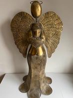 Grote geelkoperen kerstengel aartsengel 90 cm, Ophalen, Zo goed als nieuw