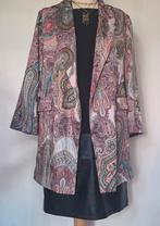 Zara "Zijde" Bloemen Blazer Roze Paisley Dubbelknopen met ce, Ophalen of Verzenden, Zo goed als nieuw, Maat 38/40 (M), Roze