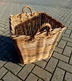 Zgan Robuuste stevige rieten mand naturel  rotan houtmand, Ophalen, Mand, Vierkant, Zo goed als nieuw