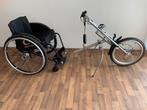 Vastframe Rolstoel met aankoppelbare Kardan Handbike, Ophalen, Zo goed als nieuw, Handbewogen rolstoel