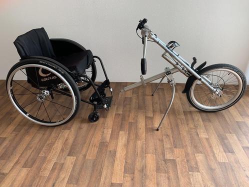 Vastframe Rolstoel met aankoppelbare Kardan Handbike, Diversen, Rolstoelen, Zo goed als nieuw, Handbewogen rolstoel, Ophalen