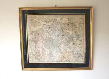 Antieke kaart, gravure Brabant, 18e eeuw beschikbaar voor biedingen