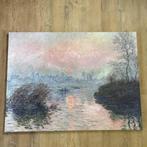Monet canvas - Zonsondergang aan de Seine - Canvas 100x75 cm, Nieuw, Print, Info@demuurdecoratie.nl, 75 tot 100 cm