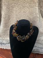 Bruine Glaskralen Ketting - Eigen Ontwerp, Ophalen of Verzenden, Nieuw, Bruin, Overige materialen