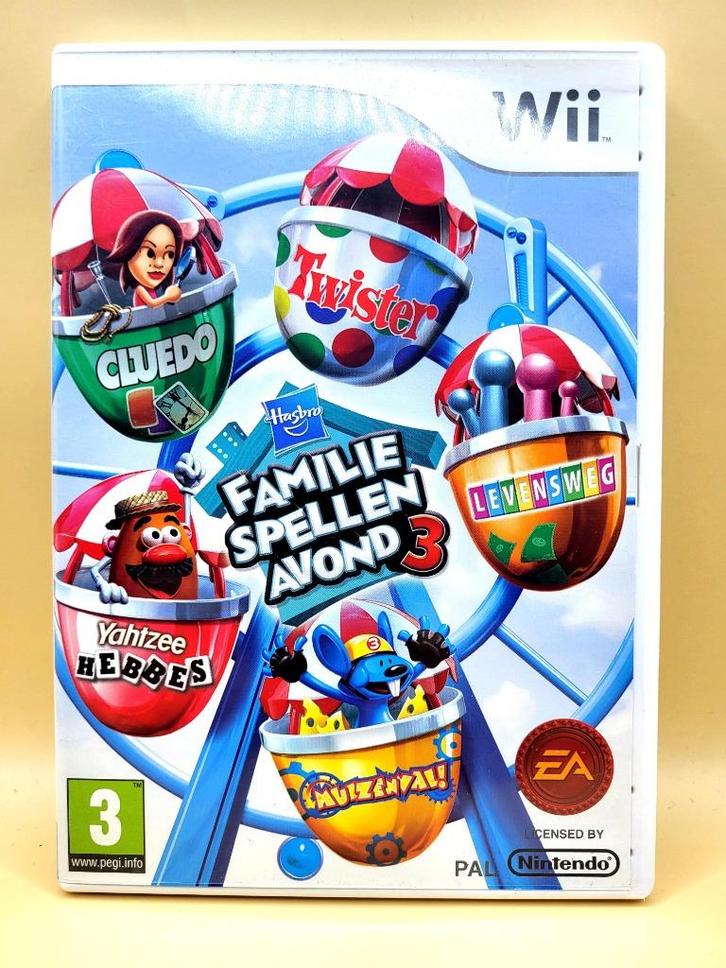 Familie Spellenavond 3 - Nintendo Wii, Spelcomputers en Games, Games | Nintendo Wii, Zo goed als nieuw, Sport, 3 spelers of meer