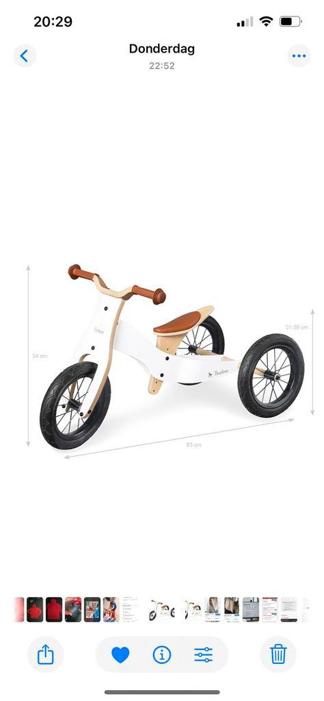 Loopfiets en driewieler dreumes van 149 nu 60.00, Kinderen en Baby's, Speelgoed | Buiten | Voertuigen en Loopfietsen, Nieuw, Loopfiets