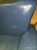 Nep leren blauwe bank, Ophalen, Gebruikt, 75 tot 100 cm, Tweepersoons