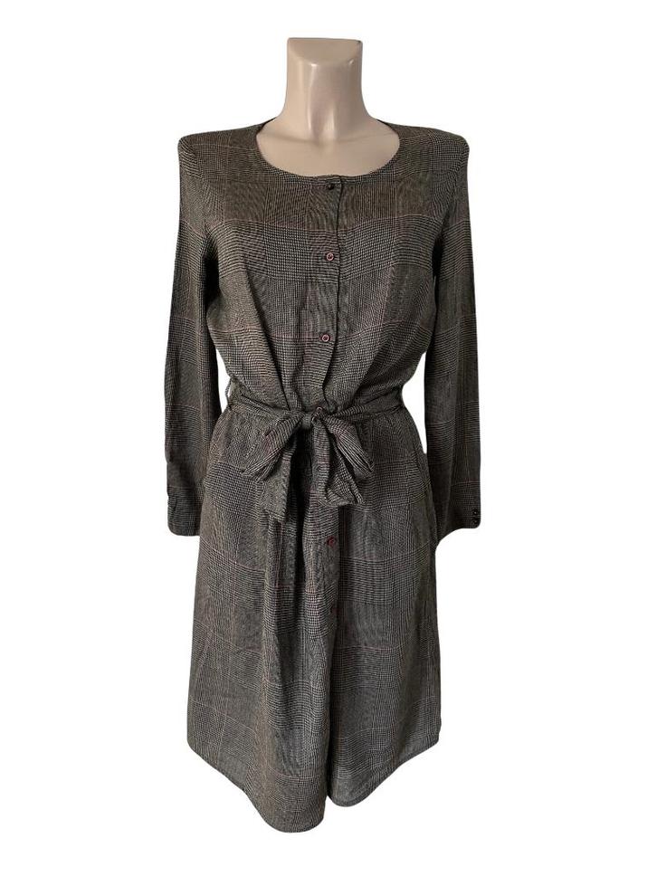 Sessun jurk M | Debberies, Kleding | Dames, Jurken, Zo goed als nieuw, Maat 38/40 (M), Grijs, Onder de knie, Ophalen of Verzenden