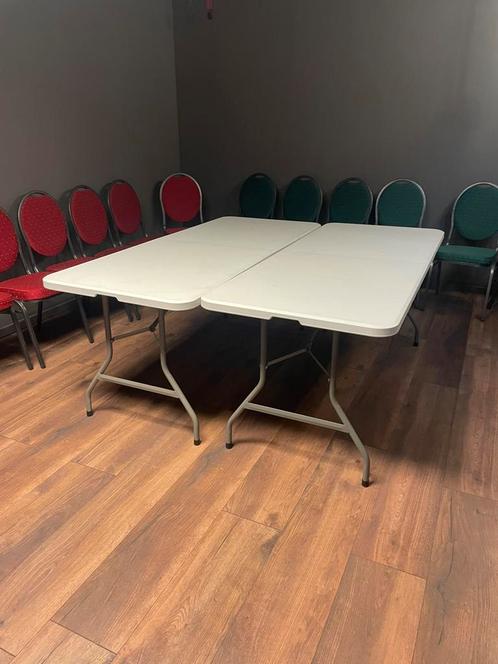 TE HUUR tafels, Huis en Inrichting, Tafels | Eettafels, Zo goed als nieuw, 50 tot 100 cm, Vijf personen of meer, Rechthoekig, Ophalen