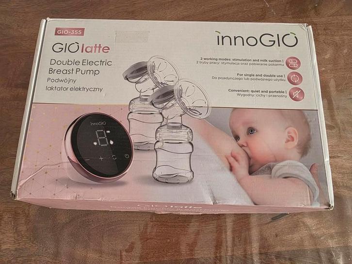 1 Te koop: GIO-355 Dubbele Elektrische Borstkolf, Kinderen en Baby's, Babyvoeding en Toebehoren, Zo goed als nieuw, Borstkolf