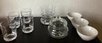 Amuseglaasjes, mooi glas, glazen potje en 3-vaks schaaltje, Ophalen of Verzenden, Zo goed als nieuw, Overige stijlen, Glas of Glazen
