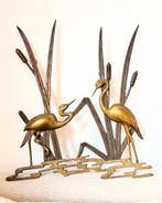Vintage messing wanddecoratie reigers Bijan, Ophalen of Verzenden, Zo goed als nieuw, Nvt, Nvt