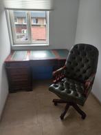 Klassiek koloniaal bureau + bureaustoel, Huis en Inrichting, Bureaus, Ophalen, Gebruikt, Bureau