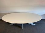 Ovale eettafel HPL wit 250x120, Huis en Inrichting, Tafels | Eettafels, Overige materialen, 100 tot 150 cm, 200 cm of meer, Ophalen of Verzenden