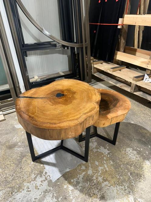 Endustriel salon tafel, Huis en Inrichting, Tafels | Salontafels, Zo goed als nieuw, Minder dan 50 cm, 50 tot 100 cm, 50 tot 100 cm