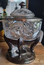 Brocante schaal met geslepen glas, Ophalen