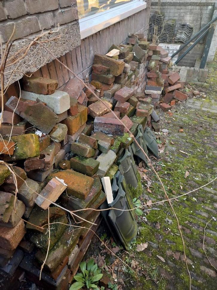 Gebruikte bakstenen - ideaal voor hergebruik!, Doe-het-zelf en Verbouw, Metselstenen, Gebruikt, Bakstenen, Ophalen