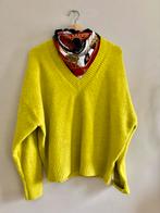 Zara Neon Gele V-hals Trui - Zo Goed Als Nieuw, Ophalen of Verzenden, Zo goed als nieuw, Maat 38/40 (M), Geel