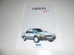 brochure Ford Orion Bravo  1987, Ophalen of Verzenden, Nieuw, Overige merken