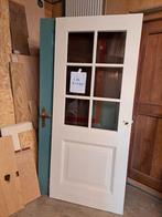 Gebruikte paneeldeur, deur met glas en dubbele kastdeuren, Ophalen, Gebruikt, 80 tot 100 cm, Binnendeur