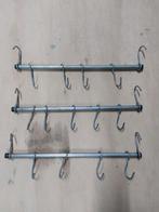 Metalen Wandkapstok met 9 Haken, Wandkapstok, Gebruikt, Ophalen of Verzenden, Minder dan 100 cm