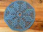 Gehaakte boho ronde tafelkleed kleedje placemat blauw 23 cm, Huis en Inrichting, Ophalen of Verzenden, Nieuw, Bord