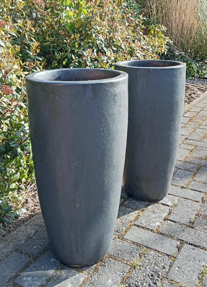 Grote geglazuurde potten in twee maten en vier kleuren., Tuin en Terras, Bloempotten, Nieuw, Terracotta, Binnen, Balkon, Tuin