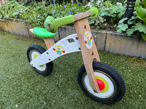 Houten loopfiets, Kinderen en Baby's, Speelgoed | Buiten | Voertuigen en Loopfietsen, Gebruikt, Loopfiets, Ophalen