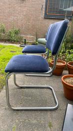 Vintage buizenframe stoelen, Huis en Inrichting, Ophalen, Gebruikt, Twee