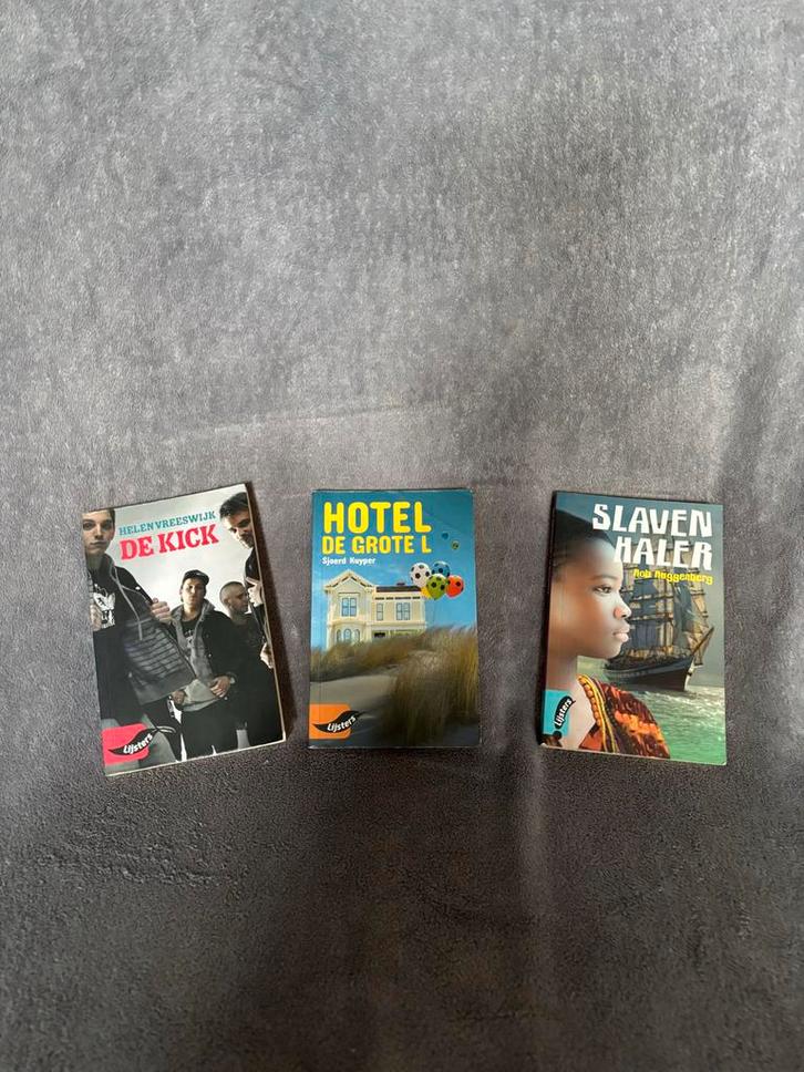 3 Lijsters boeken: De Kick, Hotel de Grote L, Slavenhaler, Boeken, Kinderboeken | Jeugd | onder 10 jaar, Zo goed als nieuw, Fictie algemeen