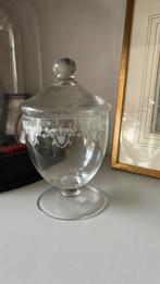 Oud glazen schaaltje op voet, Antiek en Kunst, Antiek | Glas en Kristal, Ophalen of Verzenden