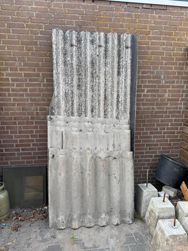 Golfplaten gratis af te halen, Doe-het-zelf en Verbouw, Dakpannen en Dakbedekking, Gebruikt, Golfplaat, Overige materialen, Zwart