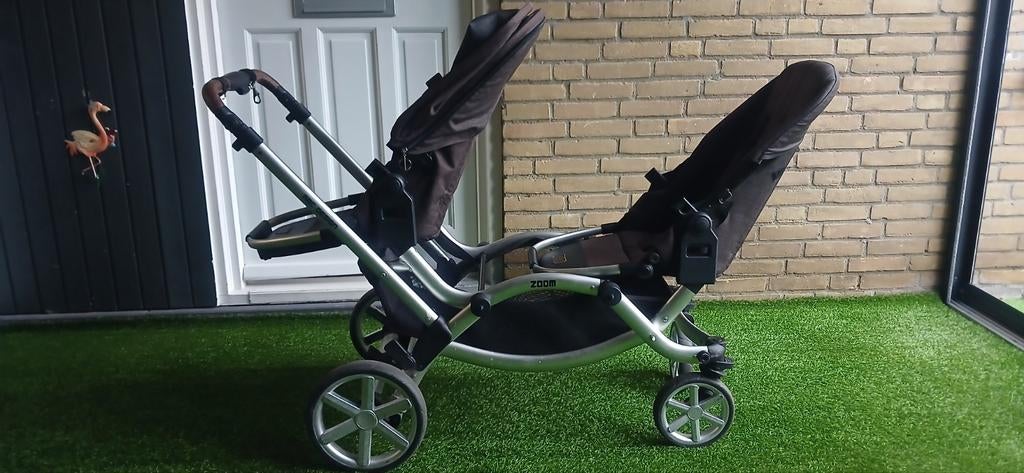 Duowagen / Tweelingwagen - Gebruikt, Gebruikt, Verstelbare duwstang, Ophalen of Verzenden, Kinderwagen