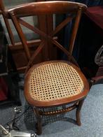 8 zgan stoelen Eichholtz Crossed eiken met rieten zitting, Huis en Inrichting, Stoelen, Ophalen, Riet of Rotan, Bruin, Eichholtz