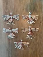 Kerst hangers stro 5 stuks Scandinavisch/Retro/Vintage!!!, Ophalen of Verzenden, Gebruikt