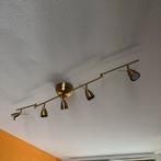 Gouden Plafondlamp - 5 Spots (verstelbaar), Ophalen of Verzenden, Gebruikt