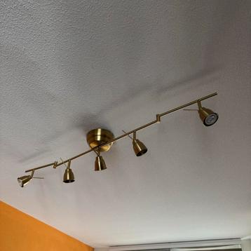 Gouden Plafondlamp - 5 Spots (verstelbaar) beschikbaar voor biedingen