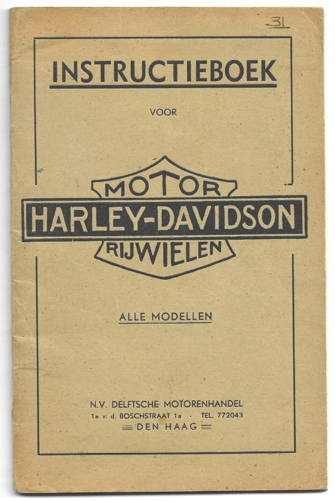 Harley Davidson instructieboek handboek 1939, Motoren, Handleidingen en Instructieboekjes, Harley-Davidson of Buell, Ophalen of Verzenden
