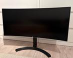 LG UltraWide 34WR50QK-B Curved, Computers en Software, Monitoren, HDMI, Curved, Full HD, Zo goed als nieuw