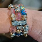 OTAZU brede armband  met vrolijke sprankelende kleuren., Sieraden, Tassen en Uiterlijk, Armbanden, Ophalen of Verzenden, Zo goed als nieuw