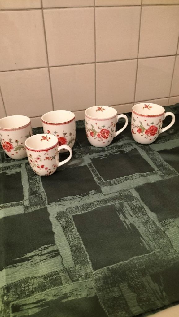 Room Seven - 2 mokken zonder oor en 1 Senseo mokje, Huis en Inrichting, Keuken | Servies, Zo goed als nieuw, Kop(pen) en/of Schotel(s)