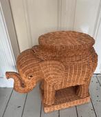 Vintage rotan olifant Wicker jaren 70, Ophalen of Verzenden, Zo goed als nieuw, Rond, Minder dan 55 cm