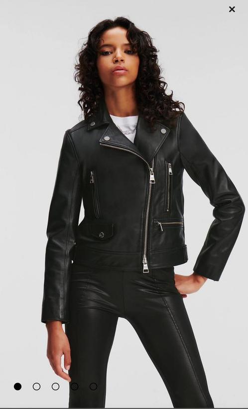 Leren Bikerjack van Karl Lagerfeld - NIEUW, Kleding | Dames, Jasjes, Kostuums en Pakken, Nieuw, Jasje, Maat 34 (XS) of kleiner