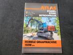 Atlas 160W blue Mobiele graafmachine, Boeken, Catalogussen en Folders, Ophalen of Verzenden, Zo goed als nieuw