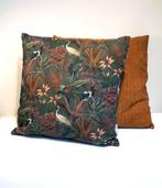 Sierkussen | safari print | groen bruin velour 50x50cm, Verzenden, Nieuw, Groen, Vierkant