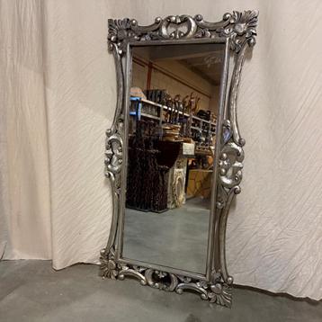 Barok spiegel -houten lijst zilver- 150 x 80 cm-TTM Wonen beschikbaar voor biedingen