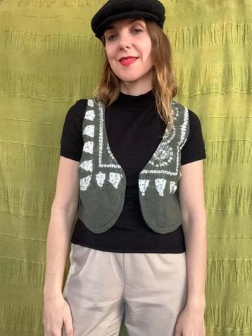 Vintage gilet / waistcoat / reversible / small / S / 36 beschikbaar voor biedingen