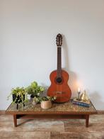 Leuk planten tafeltje/bijzettafeltje vintage tegels, Ophalen, Zo goed als nieuw, Hout, Minder dan 55 cm
