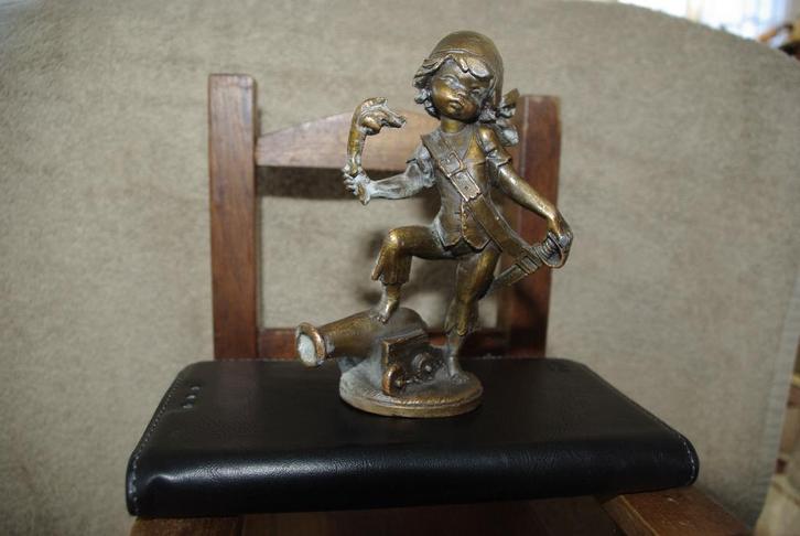 Tinnen gebrondse beelden / diverse beeldjes, Antiek en Kunst, Kunst | Beelden en Houtsnijwerken, Ophalen of Verzenden