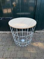 Bijzettafel mand formaat, Huis en Inrichting, Tafels | Bijzettafels, Minder dan 55 cm, Metaal of Aluminium, Rond, Nieuw